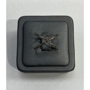Sterling Silver 0.50ct Diamond Crossover Ring